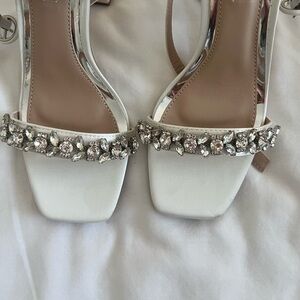 Never Worn Bejeweled Bridal Heeled Sandals